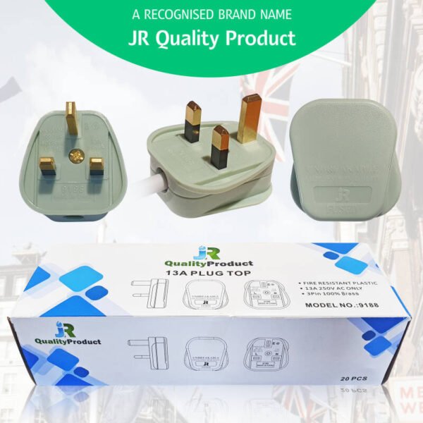 Unbreakable 13amp UK Plugs Rewireable Safety Design for Small Fingers (PACK OF 20) - Image 4