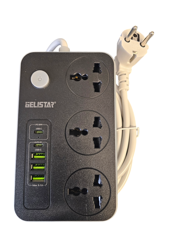 Travel Multi Extension with 3 USB Outlets 2 C ports - Image 3