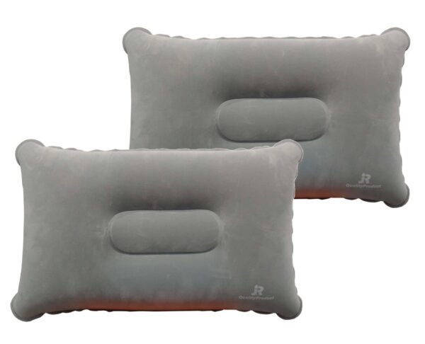 Pack of Two Inflatable Camping Travel and Fishing Pillows