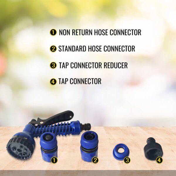 Garden Hose Spray Gun and Hose Pipe Set - Image 4